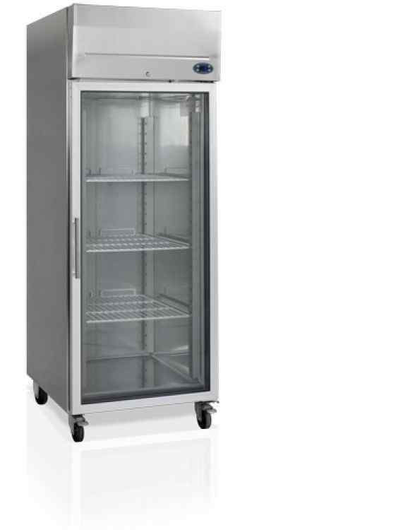 ШКАФ ХОЛОДИЛЬНЫЙ СО СТЕКЛОМ TEFCOLD RK710G GN2/1 НЕРЖАВЕЮЩИЙ