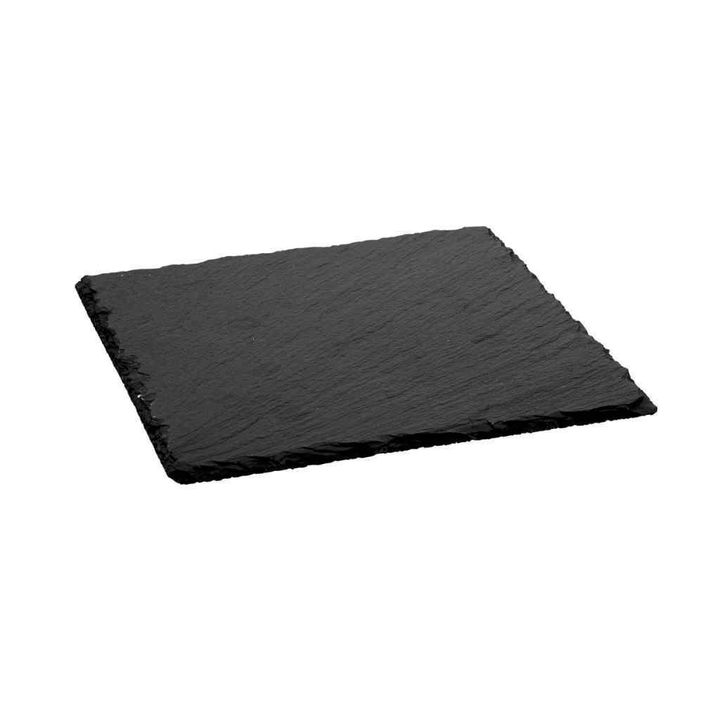 Блюдо,сланец,черное 20*20*0,5 см P.L