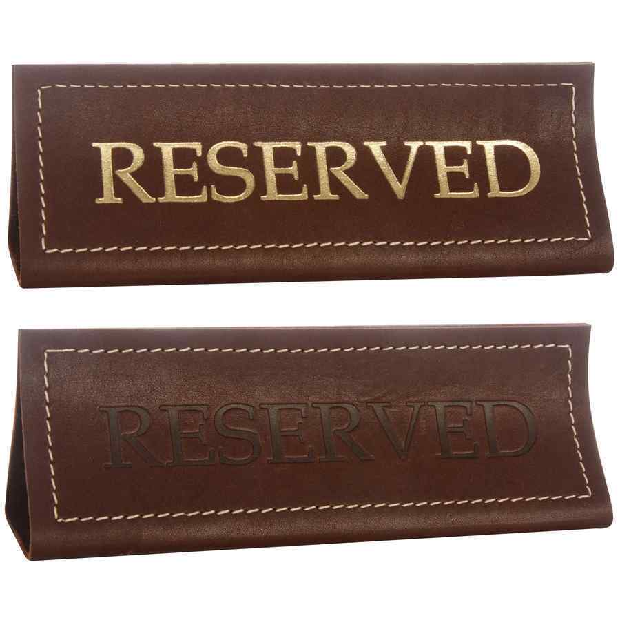 Табличка настольная «Reserved» шора темная