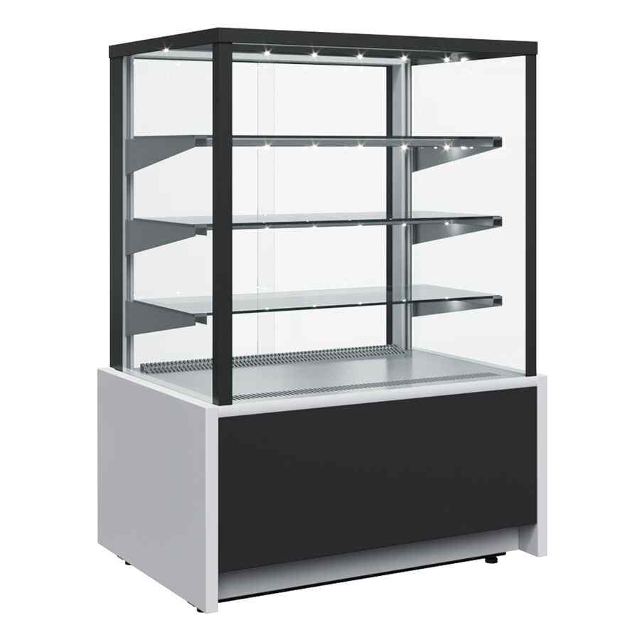 Витрина кондитерская Полюс KC70 VM 0,6-1 LIGHT 9006-9005 (ВХСв-0,6д Carboma Cube ТЕХНО)