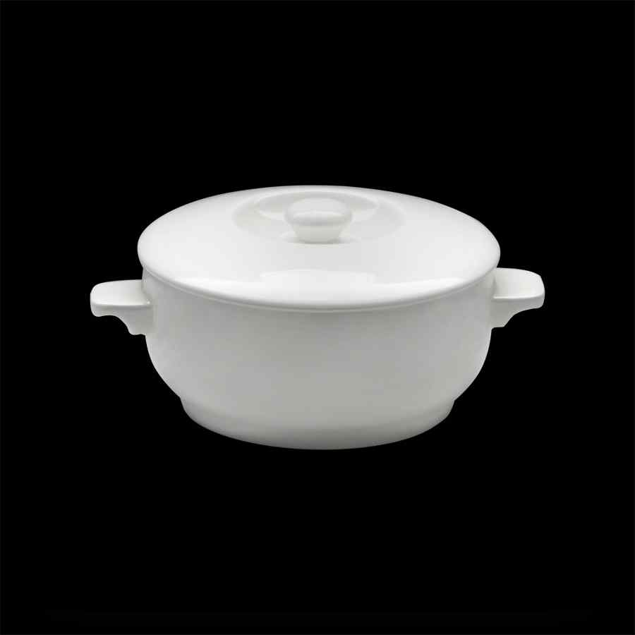 Горшочек с крышкой «Chan Wave» 450 мл [ivory LQ-Q3001]
