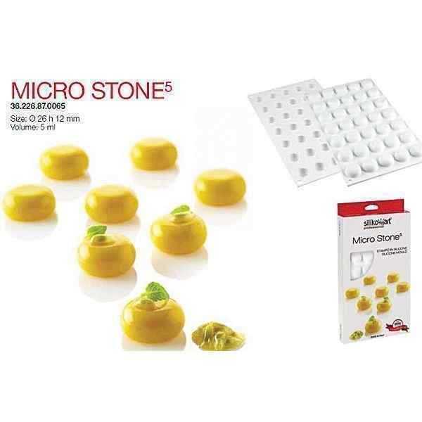 Форма кондитерская Silikomart MICRO STONE 5, силикон, ячейки 26*12 мм, Италия
