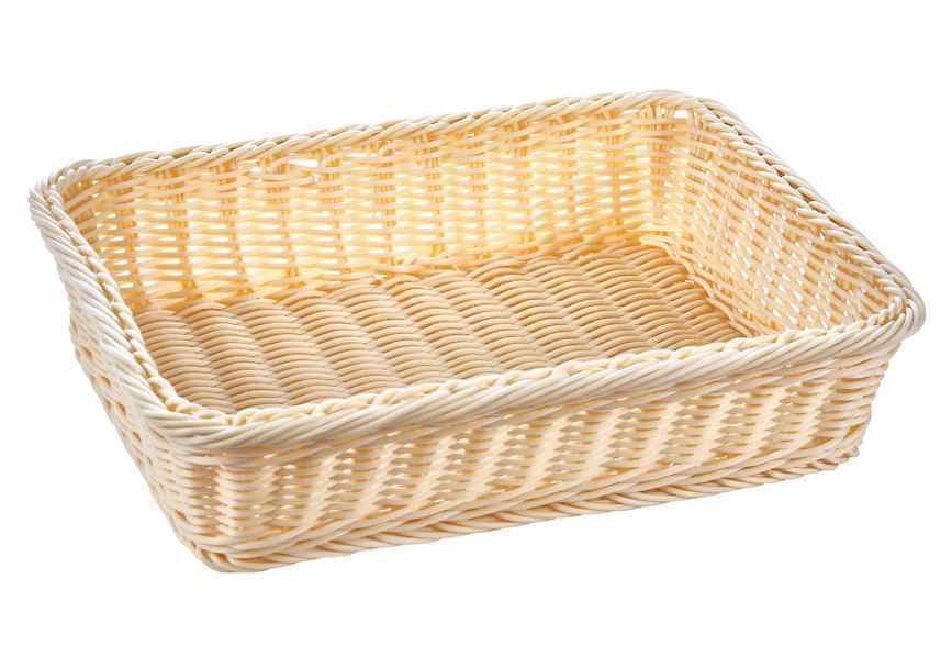 Корзинка пластиковая 360х270х90 мм бежевая [Beige 3009]