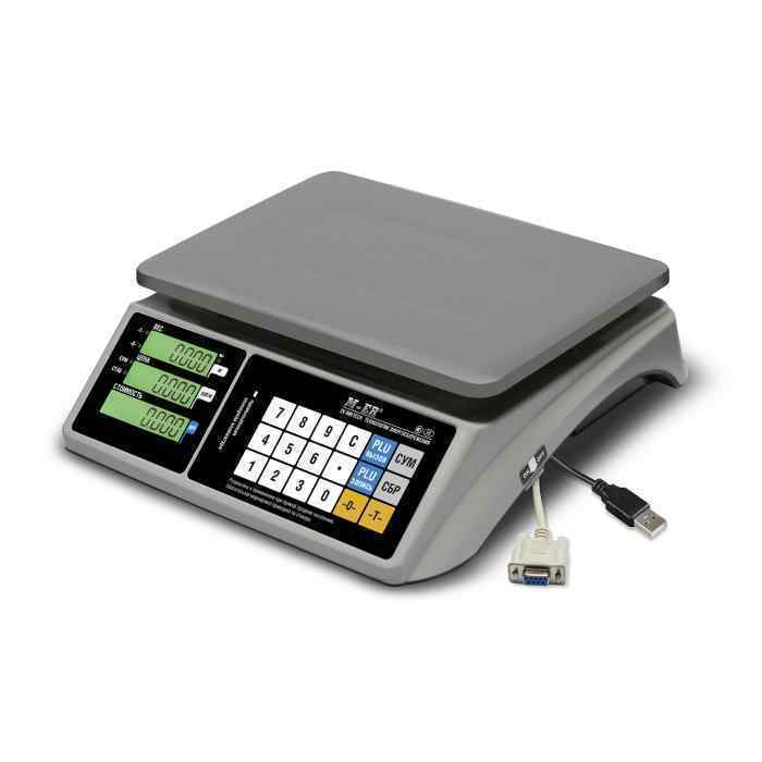Весы настольные 328AC-32.2 LCD с RS-232 и USB (COM) Mercury LCD 