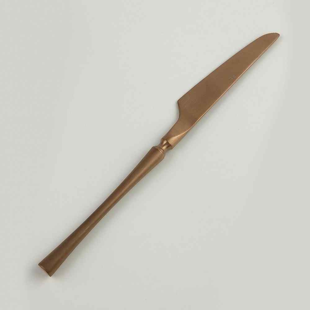 Нож столовый ,PVD покрытие,медный матовый цвет,серия "1920-Copper" P.L