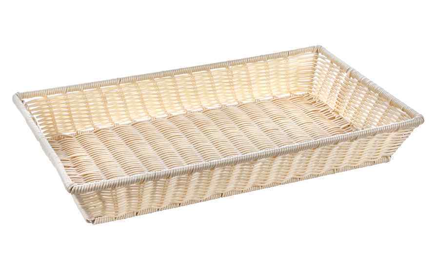 Корзинка пластиковая 525х325х80 мм бежевая [Beige 3065]