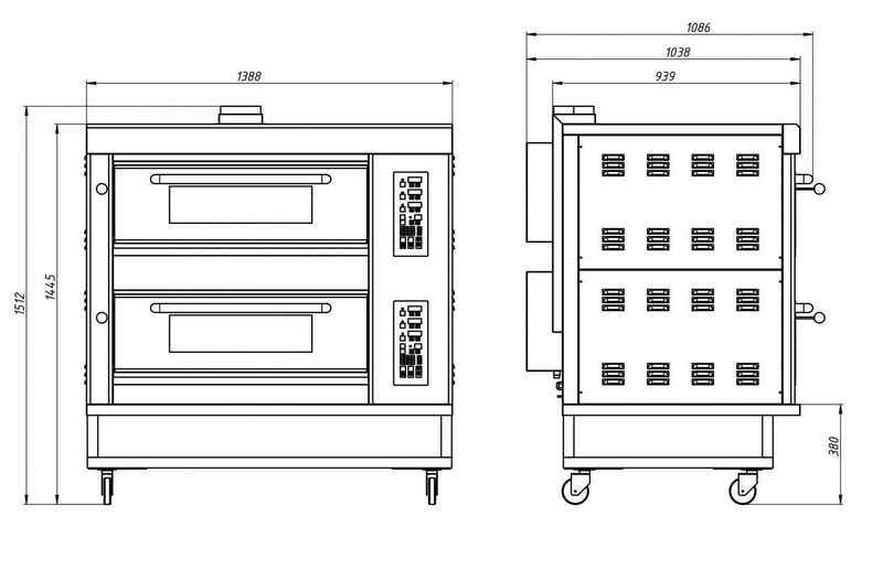 ШКАФ ПЕКАРСКИЙ GRILL MASTER ШЖГ/2 (+400C)  (4 ПРОТИВНЯ, С ПАРОУВЛАЖНЕНИЕМ) 13086, фото 2