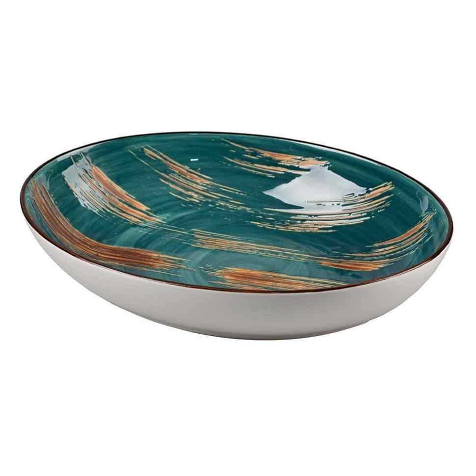 Салатник Texture Dark Green Lines 16*25*6,3 см 700 мл, P.L. Proff Cuisine