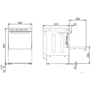 Машина стаканомоечная Azimut HERA 40 230V 1N 50Hz, фото 2