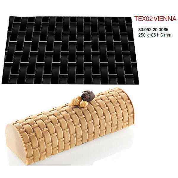 Коврик кондитерский для создания тексуры Silikomart TEX02 VIENNA, силикон, 25*18,5 см,