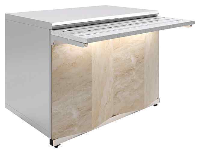 Прилавок нейтральный Luxstahl Monolith ПН-900 Premium