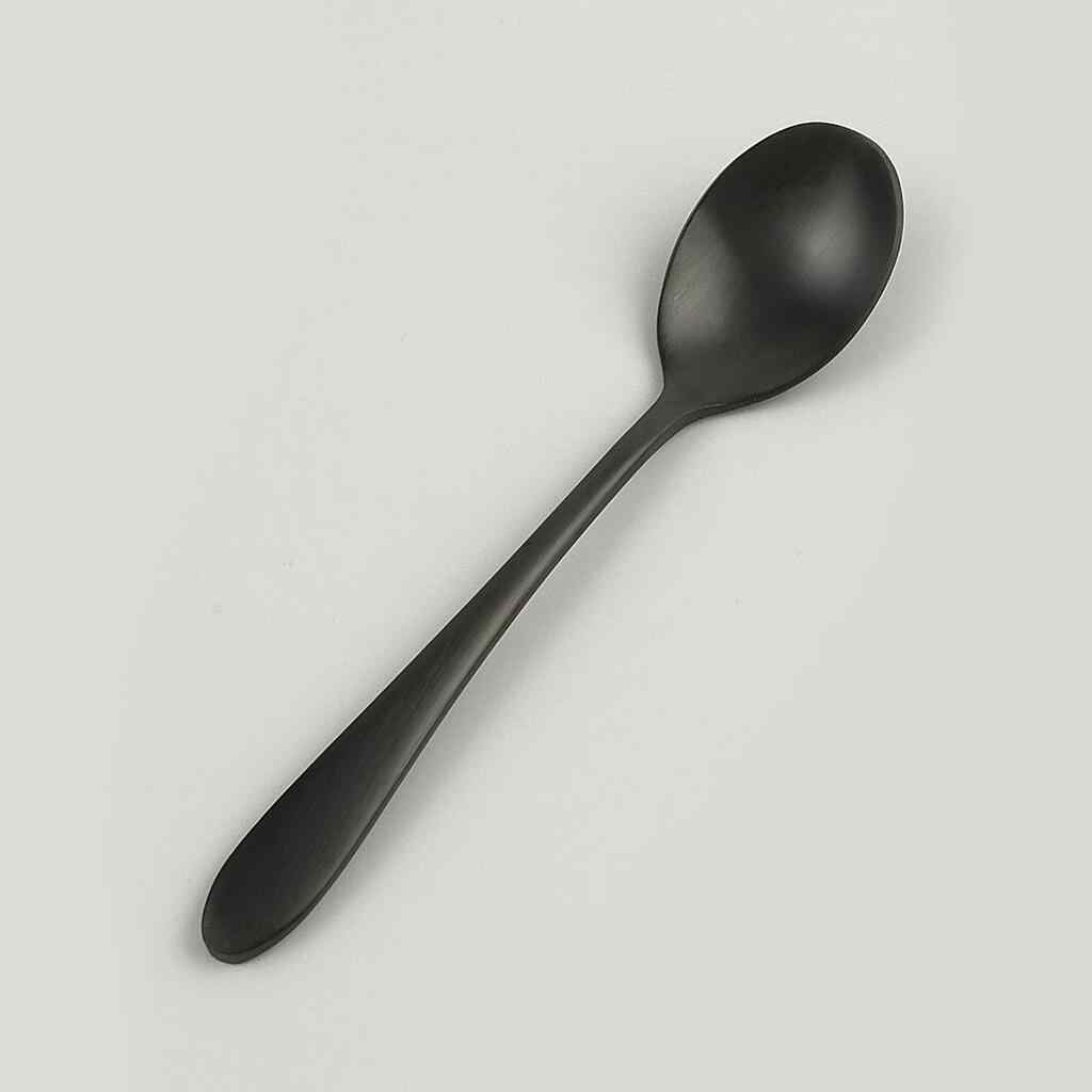 Ложка чайная ,покрытие PVD,черный матовый цвет,серия "Alessi-Black" P.L