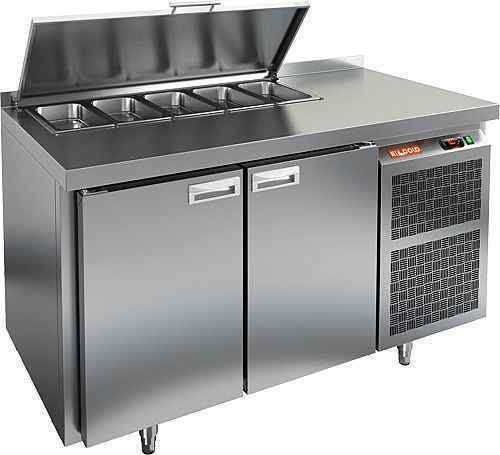SL1-11GN (1/3) БЕЗ КРЫШКИ стол для салатов, охл.(+2+10), 2 двери, 1390х700х850мм, HICOLD RUS