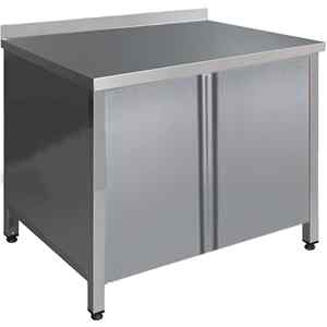 Стол производственный Финист СТПд(1000х600х850) двери распашные, борт