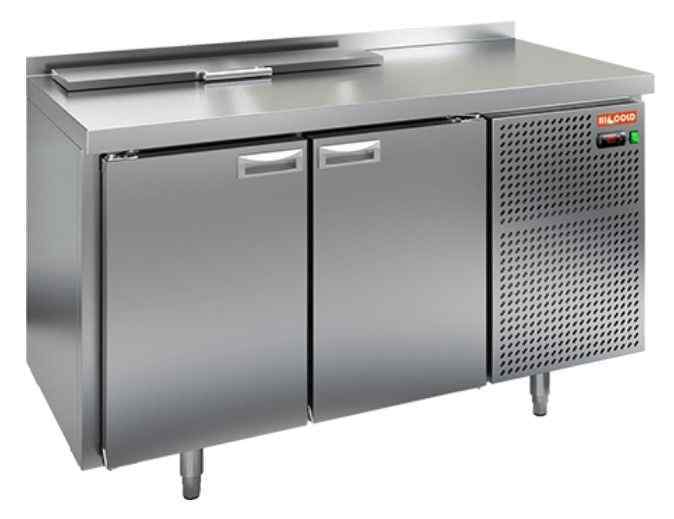 SL1-11SN (1/3) стол для салатов охл.(+2+10), 2 двери, 1390х600х850мм, HICOLD RUS