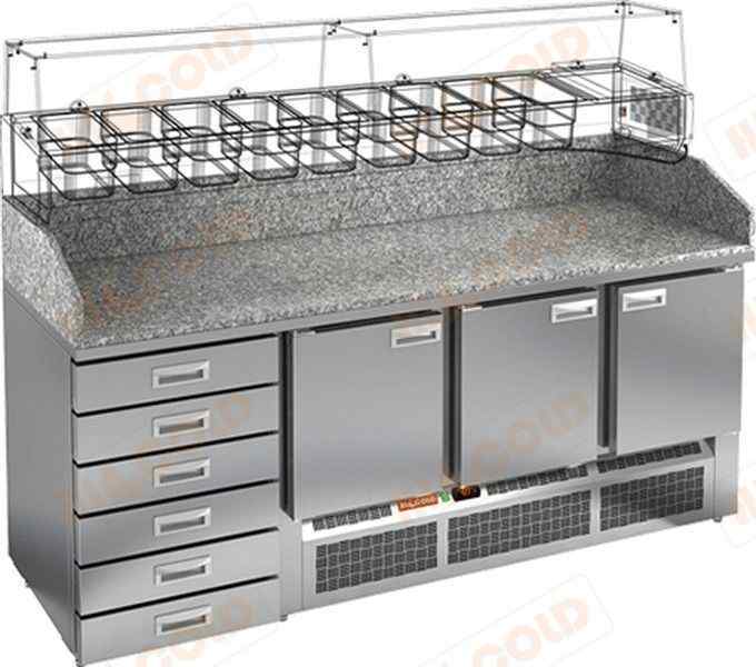 СТОЛ ДЛЯ ПИЦЦЫ HICOLD PZE4-111/GN КАМЕНЬ (R290)