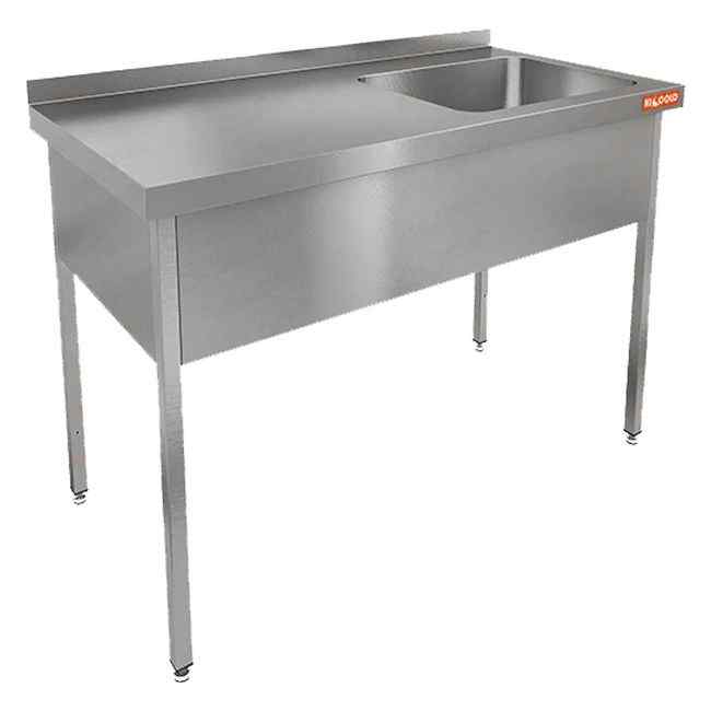 НСО1М-17/7БП стол-моечная ванна, 1 секц. (500х500х300) справа, HICOLD RUS