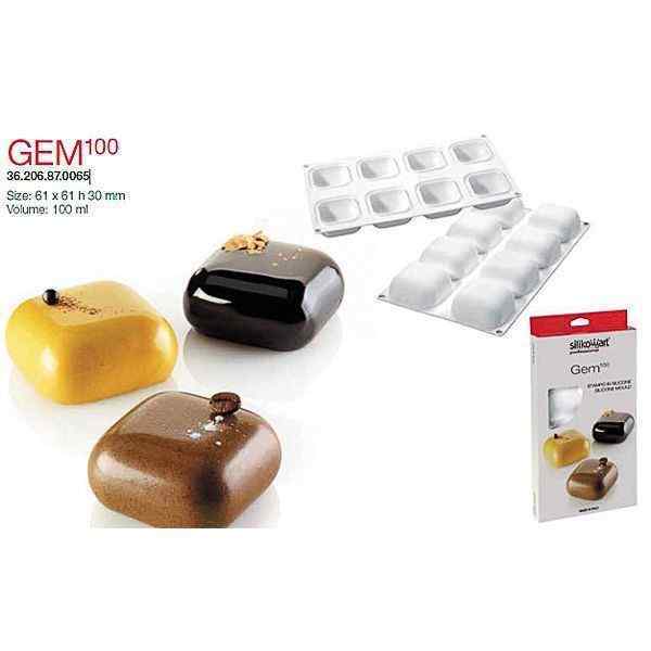 Форма кондитерская Silikomart GEM 100, силикон, ячейки 61*61 см, h 30 мм, Италия