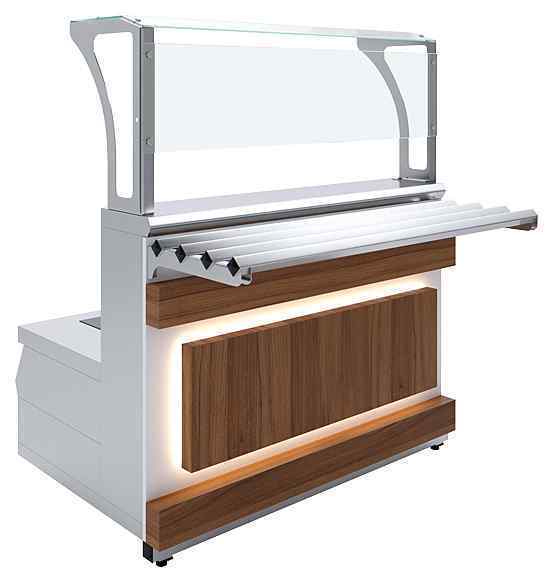 Мармит первых блюд 2-конфорочный индукционный Luxstahl Eco Wood МПИ (С)-1200 Premium