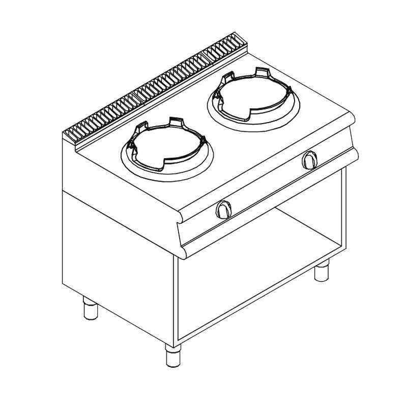 ПЛИТА ВОК ГАЗОВАЯ 700 СЕРИИ APACH CHEF LINE SLRWG107POS
