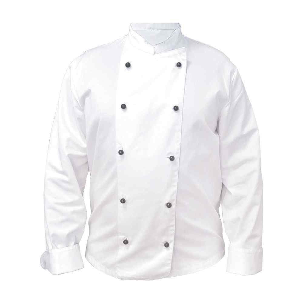 Куртка поварская Chef S с длинным рукавом и черными пуклями, состав: 65% полиэстер, 35% хлопок