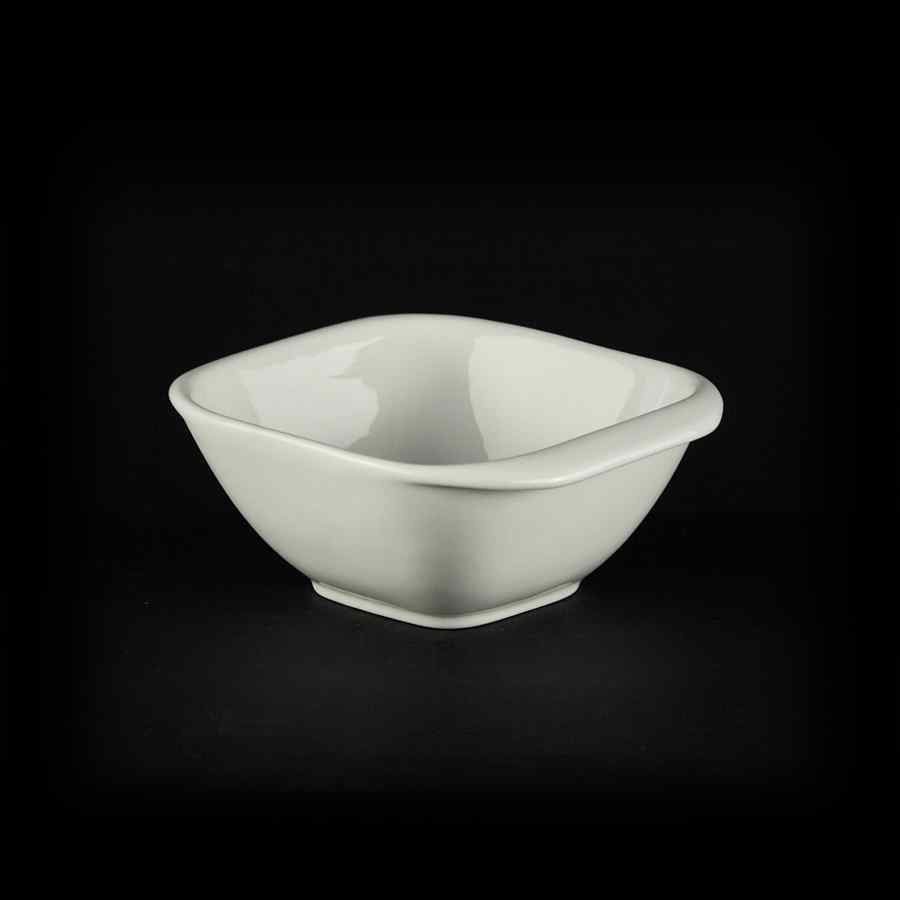 Салатник квадратный с двумя бортами «Chan Wave» 200 мл [ivory LQ-QB0101A]