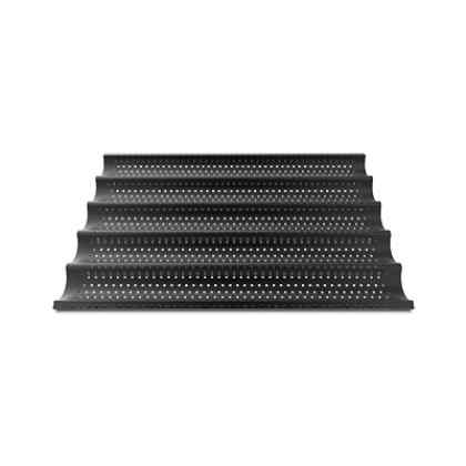 Противень багетный алюминиевый перфорированный UNOX FORO.BAGUETTE BLACK 600х400 мм TG435