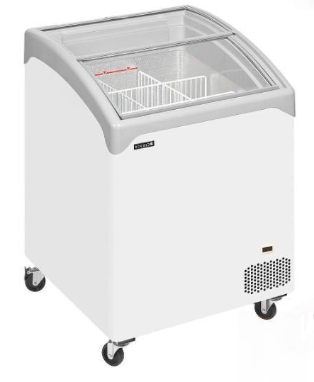 ЛАРЬ МОРОЗИЛЬНЫЙ СО СТЕКЛЯННОЙ ГНУТОЙ КРЫШКОЙ TEFCOLD NIC101SCEB