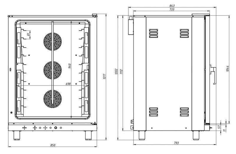 SMEG STDH Подставка с направляющими для GN1/1 или противней 600х400 для пароконвектоматов серий PO/SPO, фото 2