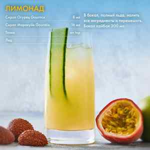 Сироп Fruit Innovations Огурец Gourmix 1000мл, фото 2
