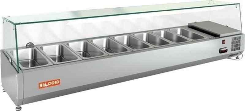 Витрина настольная HICOLD VRX 1800 1/3, холодильная, для ингредиентов