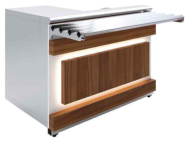 Прилавок кассовый универсальный Luxstahl Eco Wood КК-1200 Premium