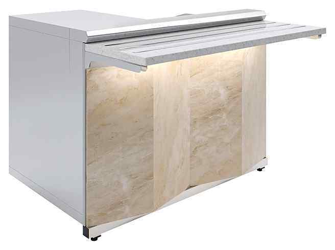 Прилавок кассовый универсальный Luxstahl Monolith КК-1200 Premium