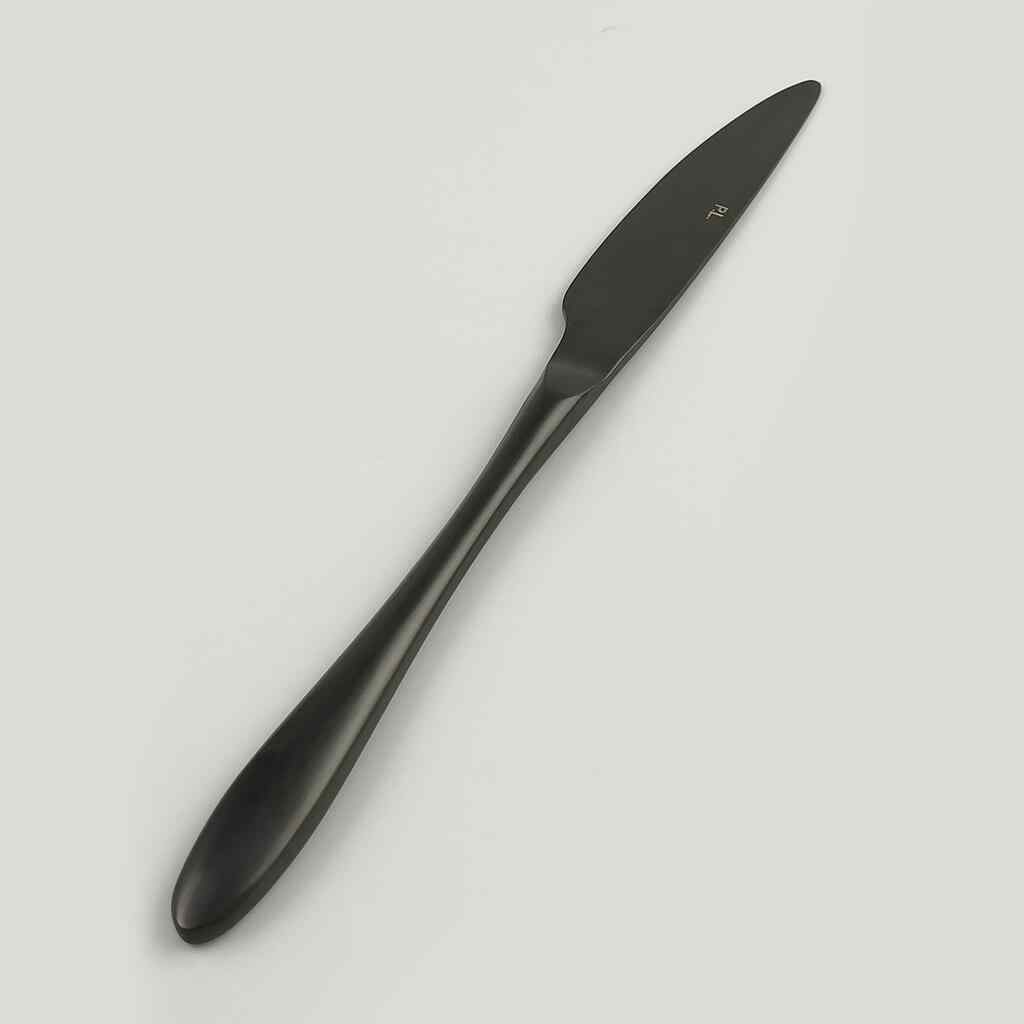 Нож столовый ,покрытие PVD,черный матовый цвет,серия "Alessi-Black" P.L