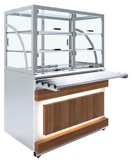 Прилавок холодильный Luxstahl Eco Wood ПХК (С)-1200 Premium