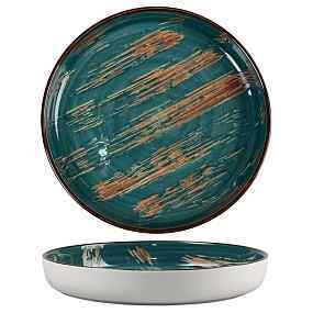 Тарелка с бортом Texture Dark Green Lines d 28*3 см, P.L. Proff Cuisine