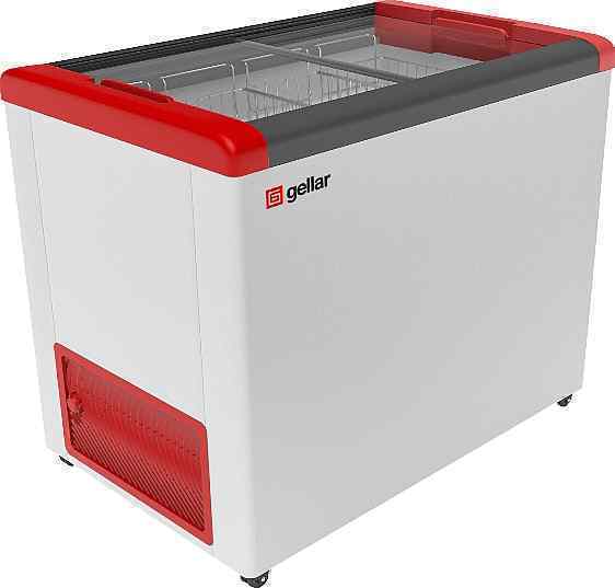 Морозильный ларь с прямым стеклом Frostor FG 350 С (красный)