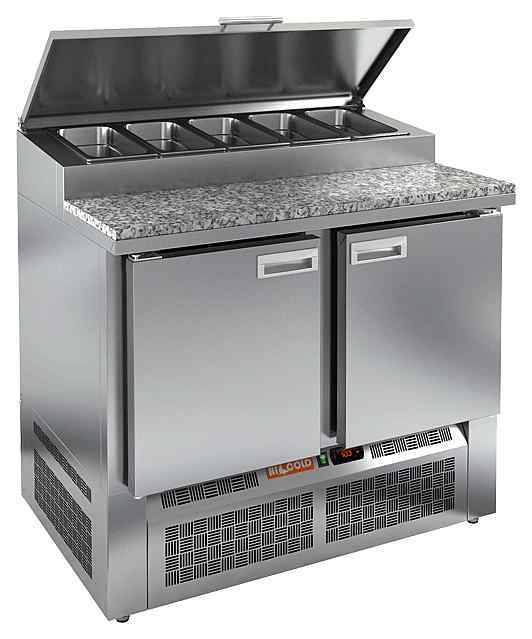 СТОЛ ДЛЯ ПИЦЦЫ HICOLD PZE1-222/GN (1/3H) СО СТЕКЛОМ (R290)