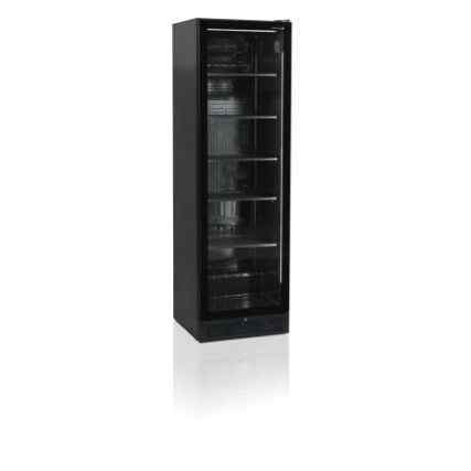 ШКАФ ХОЛОДИЛЬНЫЙ СО СТЕКЛОМ TEFCOLD SCU1425 FRAMELESS ЧЕРНЫЙ ДВЕРЬ БЕЗ РАМЫ