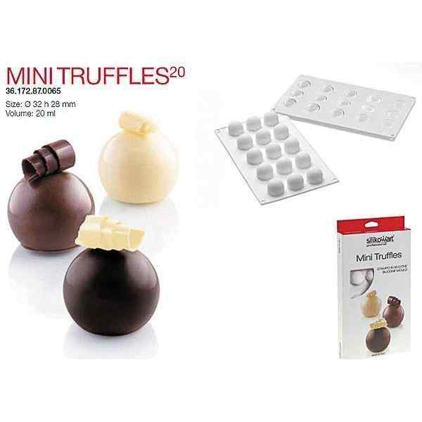 Форма кондитерская Silikomart MINI TRUFFLES 20, силикон, ячейки 32*28 мм, Италия