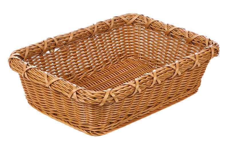 Корзинка пластиковая 300х400х110 мм прямоугольная коричневая [Brown 5500]