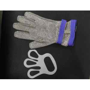 Перчатка кольчужная размер L нейлоновая лента w 2см цвет синий Enigma Cookware Chainmail glove L