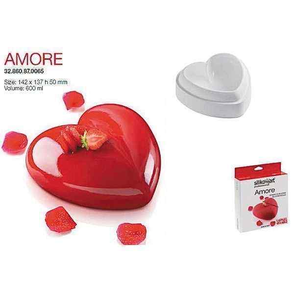 Форма кондитерская Silikomart AMORE, силикон, 14,2*13,7*5 см