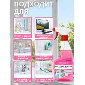 Средство моющее для стеклянных и зеркальных поверхностей Hermes Industry HOME Барбарис 500мл, фото 3