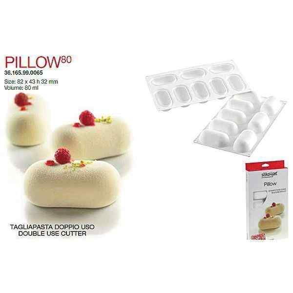 Форма кондитерская Silikomart PILLOW 80, силикон, ячейки 82*43*32 мм, Италия