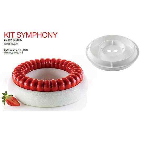 Форма кондитерская KIT SIMPHONY, 24*47 мм, силикон, Silikomart